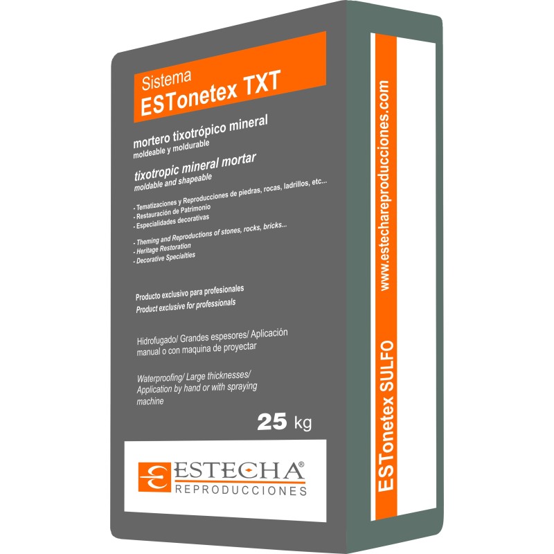 Mortero tixotrópico ESTonetex TXT para tematización vertical