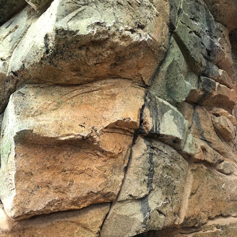 pared de roca artificial