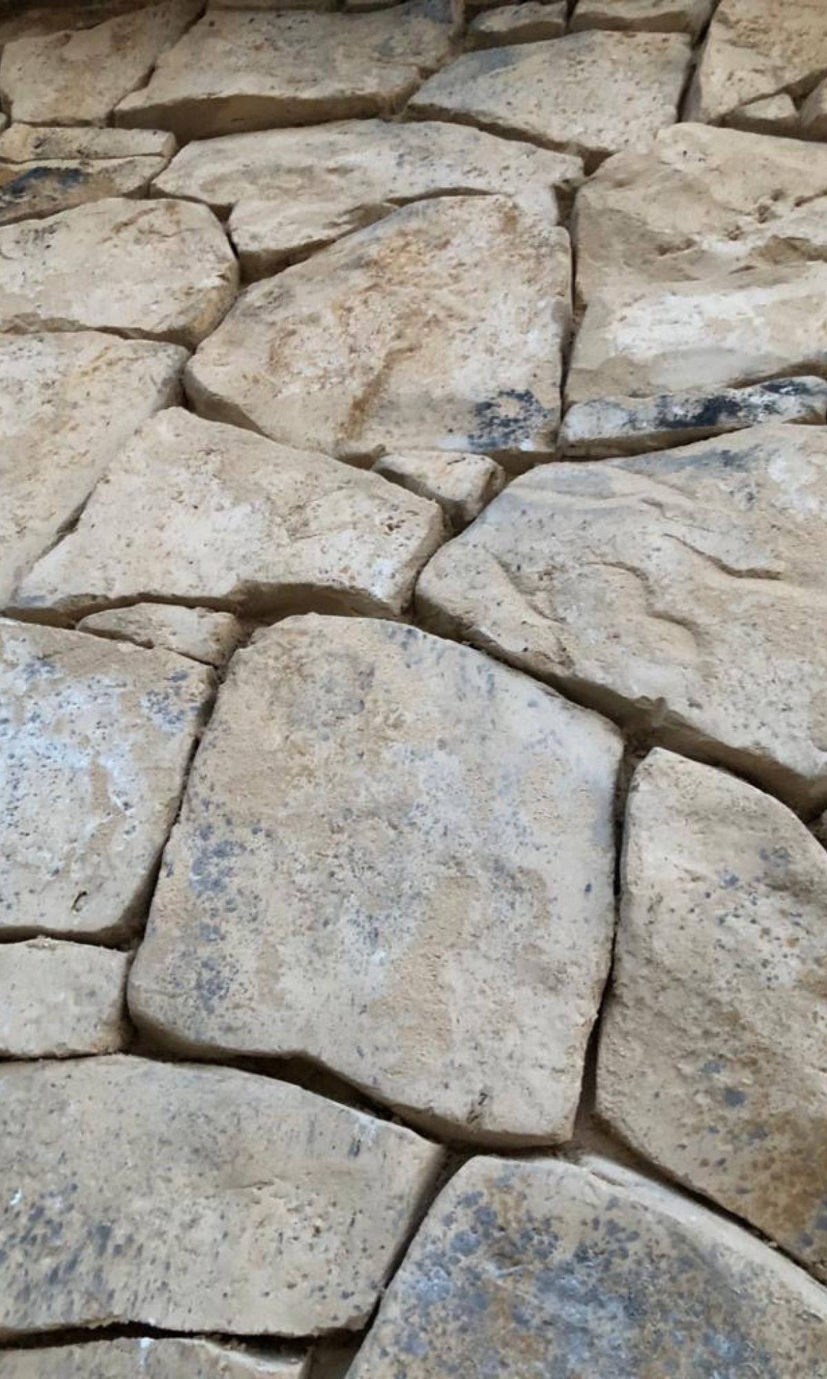 pared de piedra de junta seca